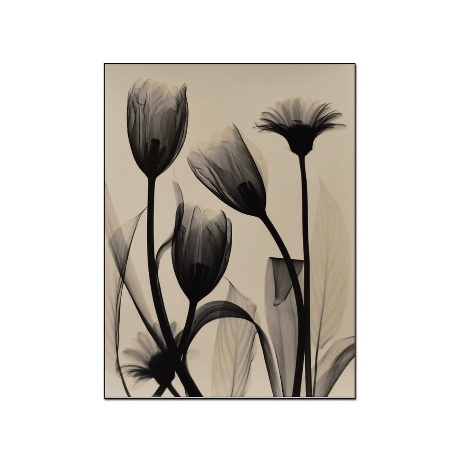 Custom Blue Flowers Plant Art Poster - Aesthetic Room Decor for Bedroom & Living Room | Abstract Wall Art & Wallpaper for Home, Office, Dorm Decor
