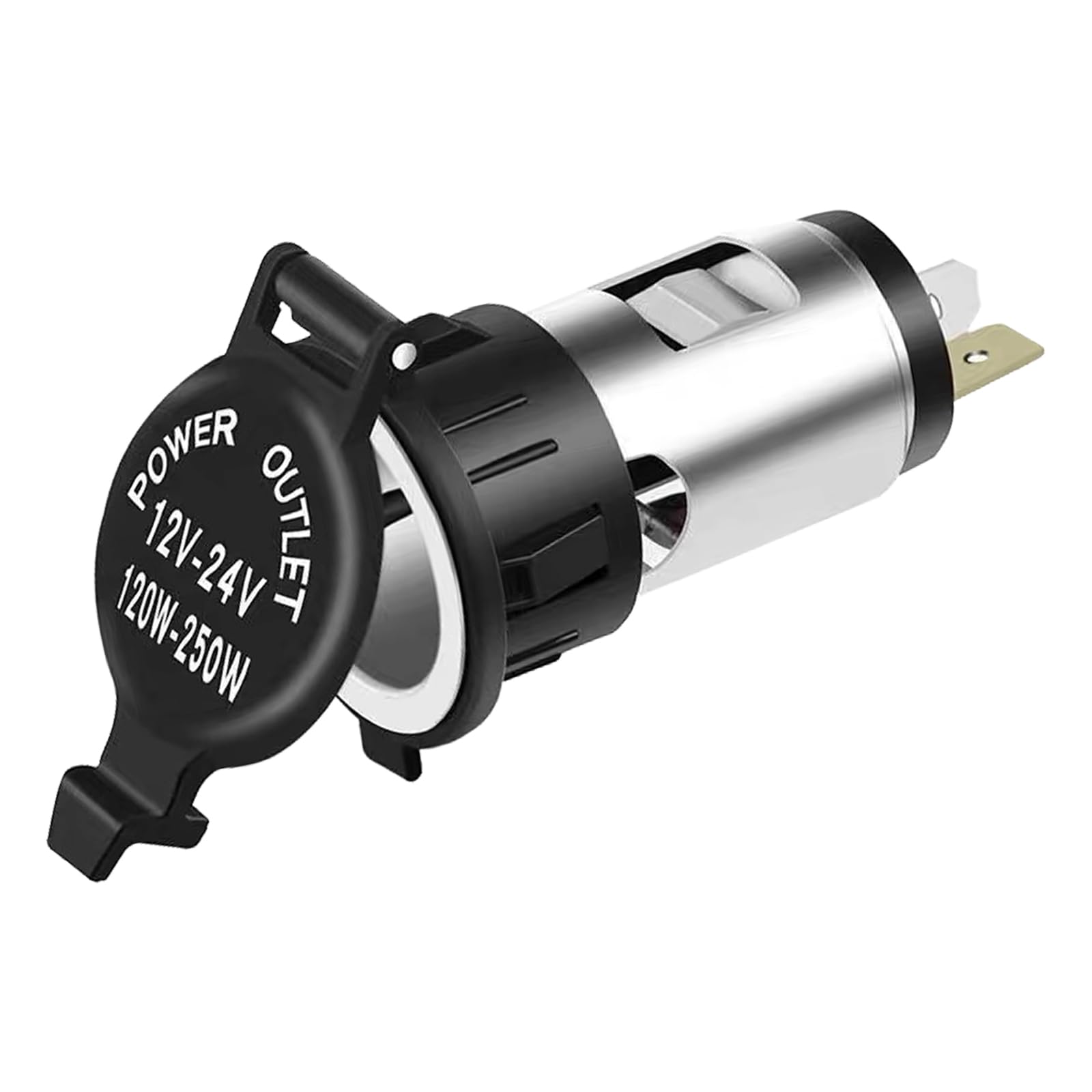 12V Universal Waterproof Car Cigarette Lighter Socket Adapter with Extension Cable - Durable Power Outlet Replacement for Cars, Trucks, RVs & Boats | Perfect for Charging Phones, GPS, Dash Cams & Portable Devices On The Road