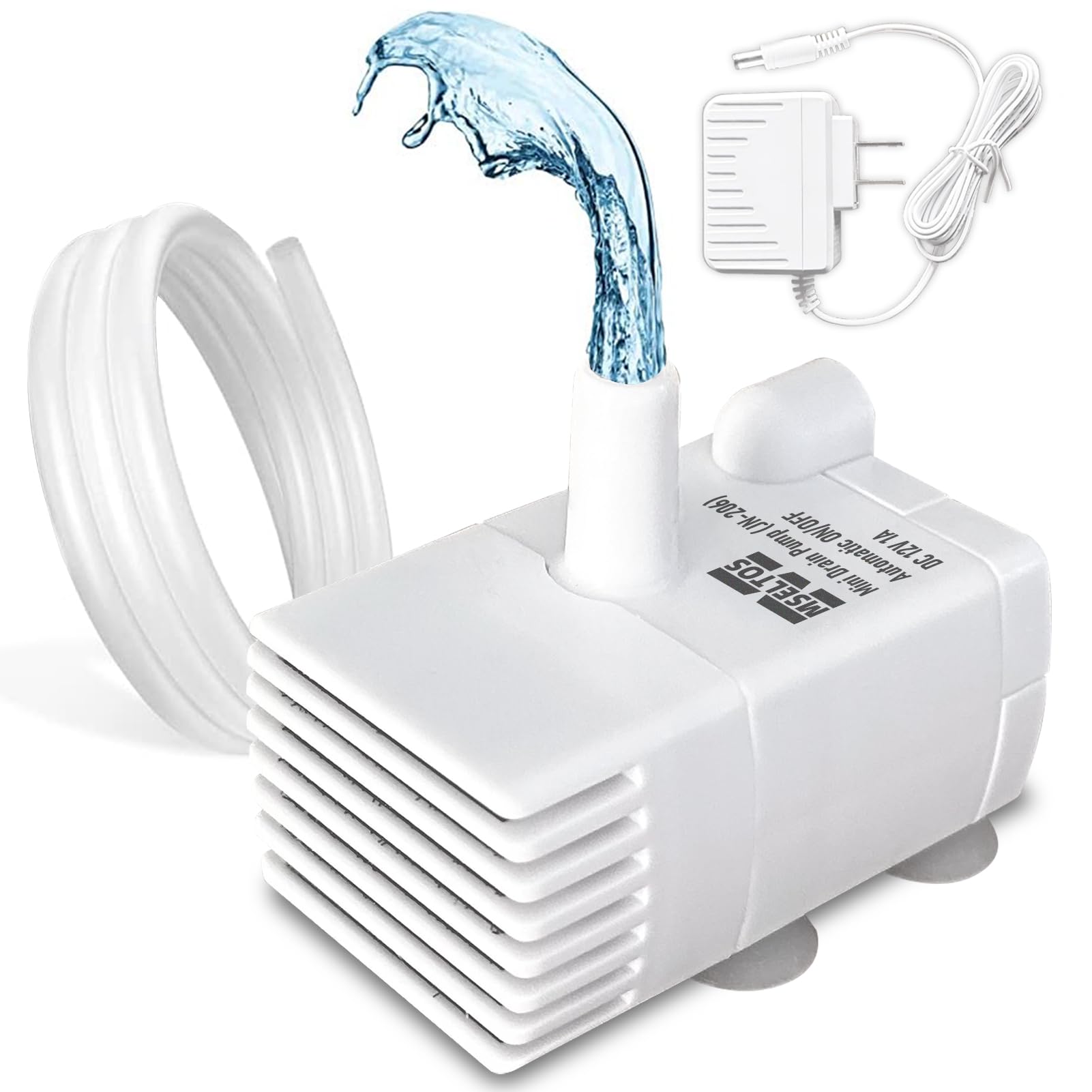 Automatic Small Sump Pump with Water Sensor - 5 FT Lift 55 GPH 115V/230V Mini Condensate Pump with Float Switch - Water Removal for Dehumidifier, Air Conditioner, Ice Maker, Basement - Auto On/Off - Perfect for Home, RV, and Commercial Use