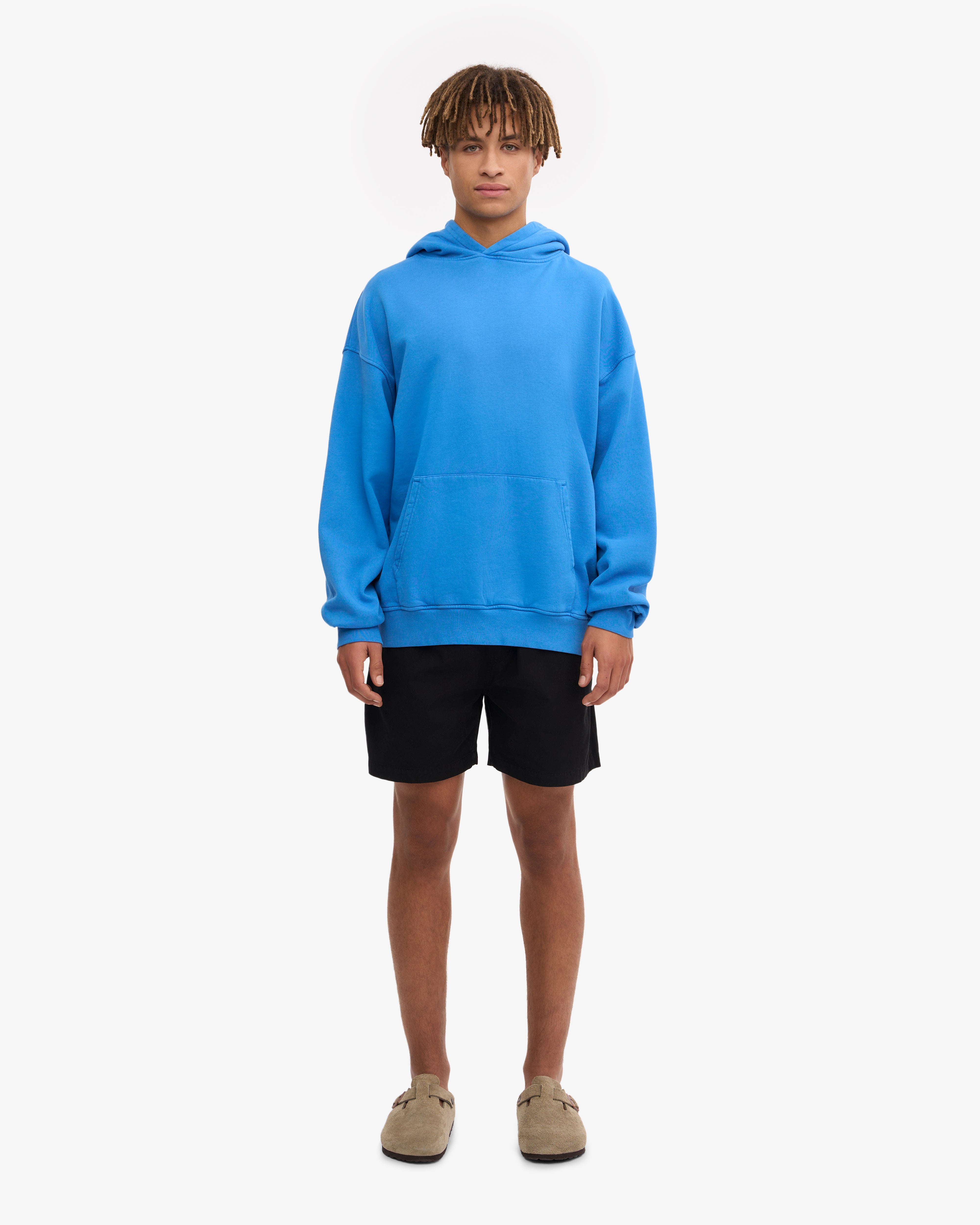 Organic Oversized Hoodie - Pacific Blue | Soft & Comfortable Pullover Sweatshirt for Men & Women | Perfect for Casual Wear, Lounging & Outdoor Activities