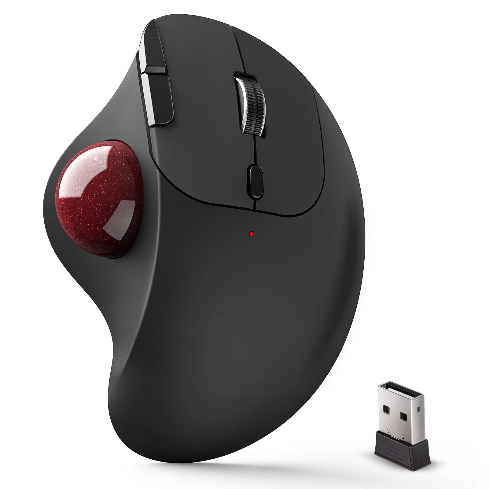 ECHTPower Wireless Trackball Mouse with Thumb Control - Ergonomic Precision Ball Mouse for PC, Laptop, Mac (Windows Compatible) | Smooth Tracking & Multi-Device Connectivity (2.4G/BT) - Perfect for Office Work, Graphic Design & Gaming