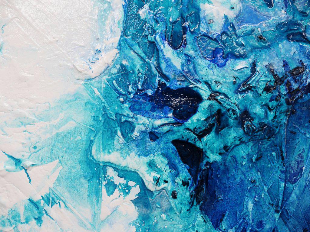 Abstract Blue White Wall Art - Modern Home Decor for Living Room, Bedroom & Office - Inspire Your Space