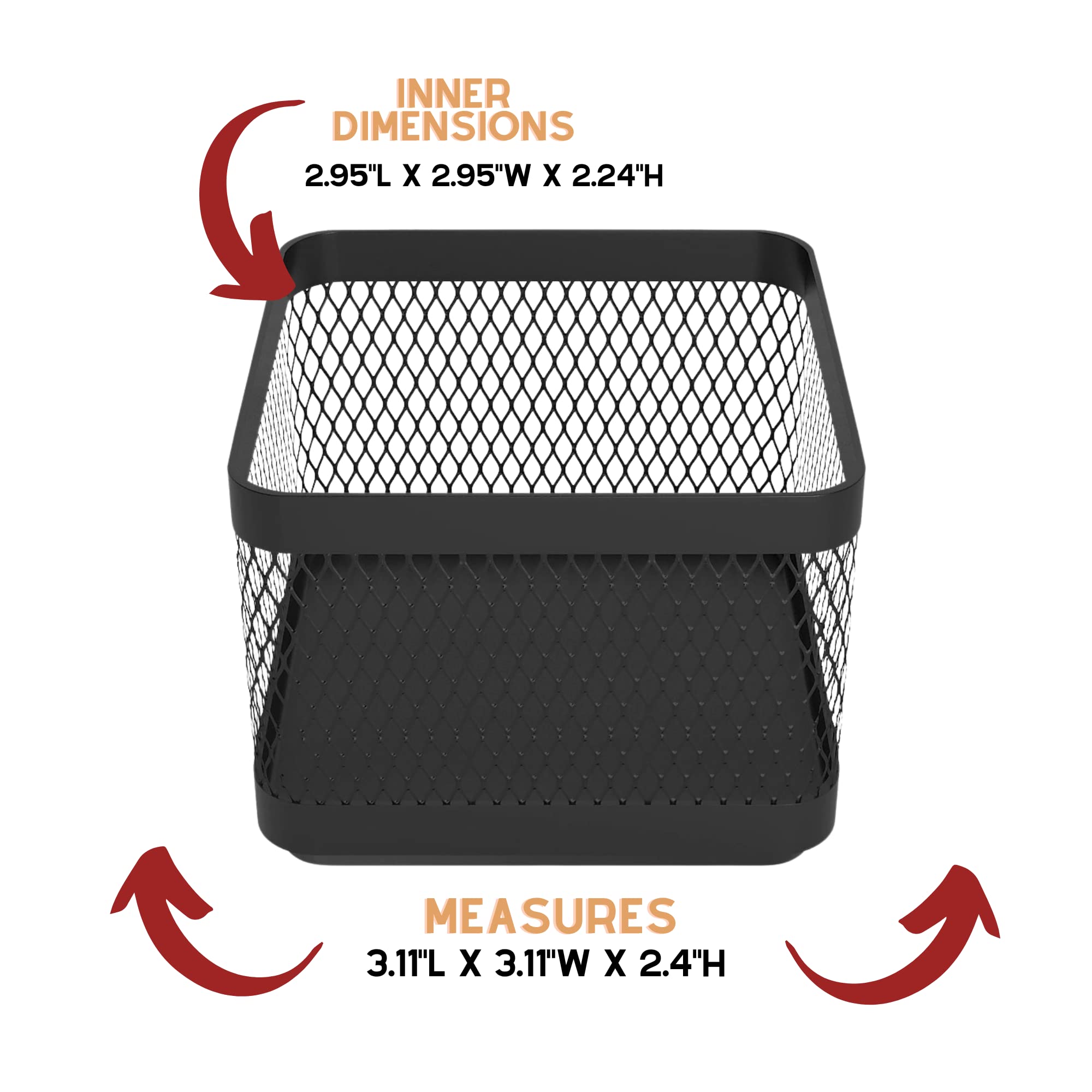 1InTheOffice Mesh Paperclip Holder for Desk - 2 Pack Desk Organizer for Paper Clips, Staples & Office Supplies | Perfect for Home, Office & School Organization