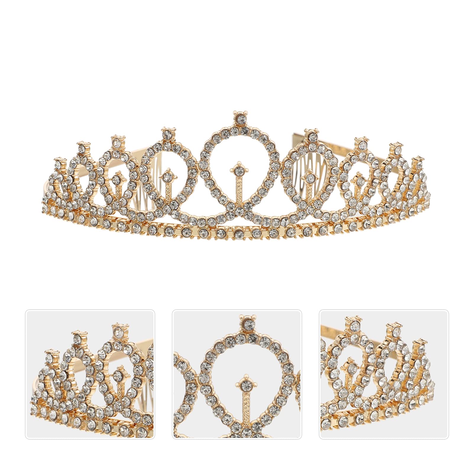OHPHCALL Bridal Tiara Crown - Rhinestone Wedding Headpiece for Women & Girls, Baroque Crystal Alloy Princess Tiara for Brides, Flower Girls, Birthday Parties & Special Occasions