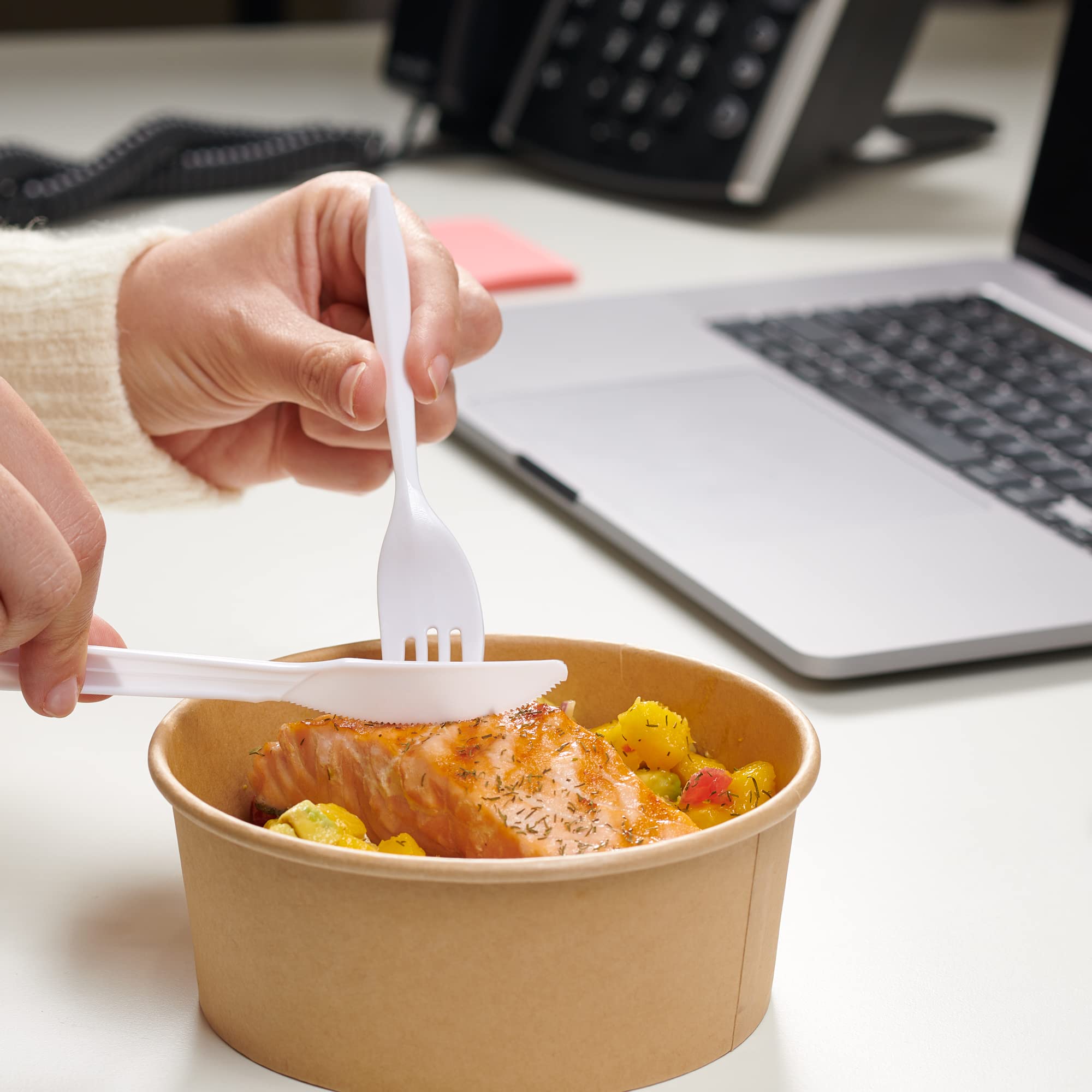 1000 Count Disposable White Plastic Forks - Bulk Lightweight Cutlery for Parties, Events, Picnics & Catering | Perfect for BBQs, Birthday Celebrations & Office Lunches