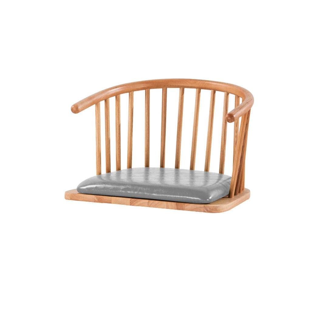 SINKITA Wood Tatami Floor Chair - Japanese Zaisu Legless Chair for Meditation, Reading & Gaming - Ergonomic Floor Seating for Living Room, Balcony & Zen Spaces