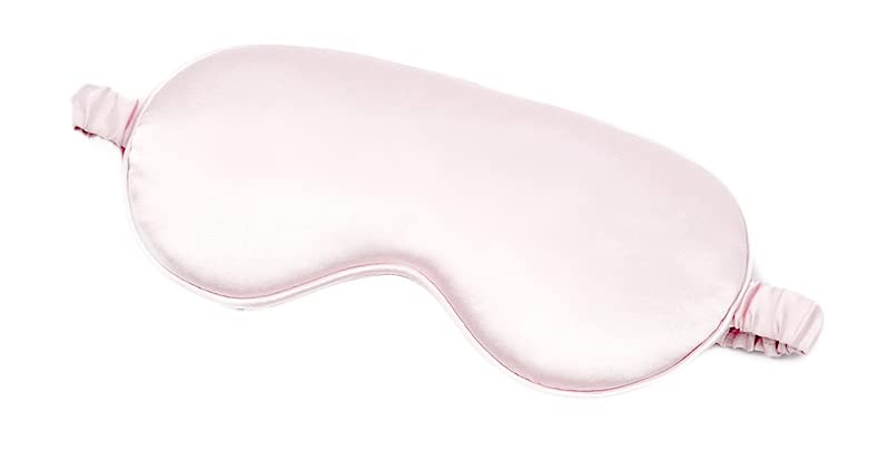 AUGEN 100% Mulberry Silk Sleep Eye Mask for Women & Men - Soft & Breathable Blindfold for Travel, Nap & Night Sleep - Pink (Pack of 1) - Perfect Gift for Insomnia Relief & Relaxation