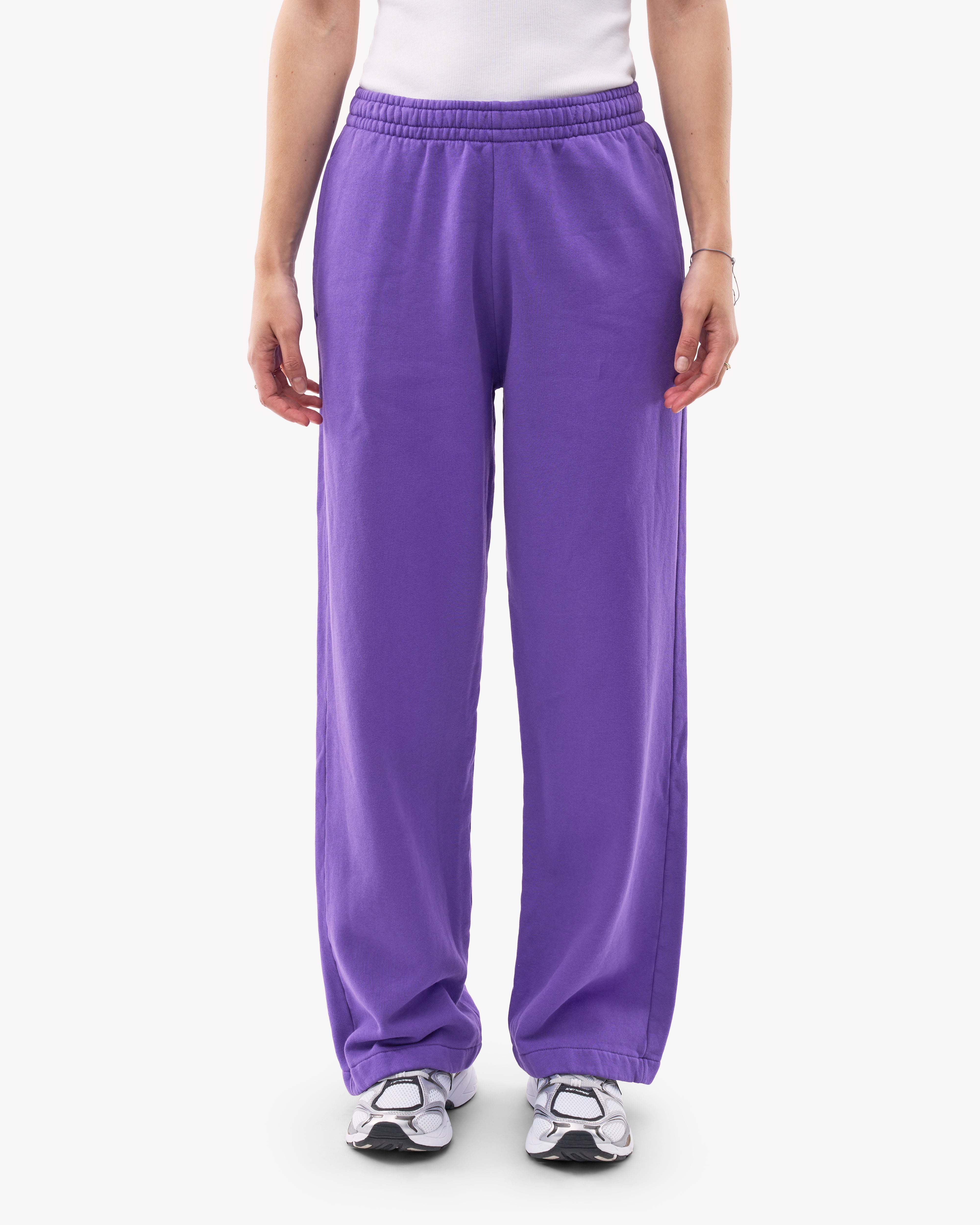 Organic Straight Leg Sweatpants for Women - Soft & Comfortable Ultra Violet Lounge Pants - Perfect for Yoga, Running, Gym & Relaxing at Home