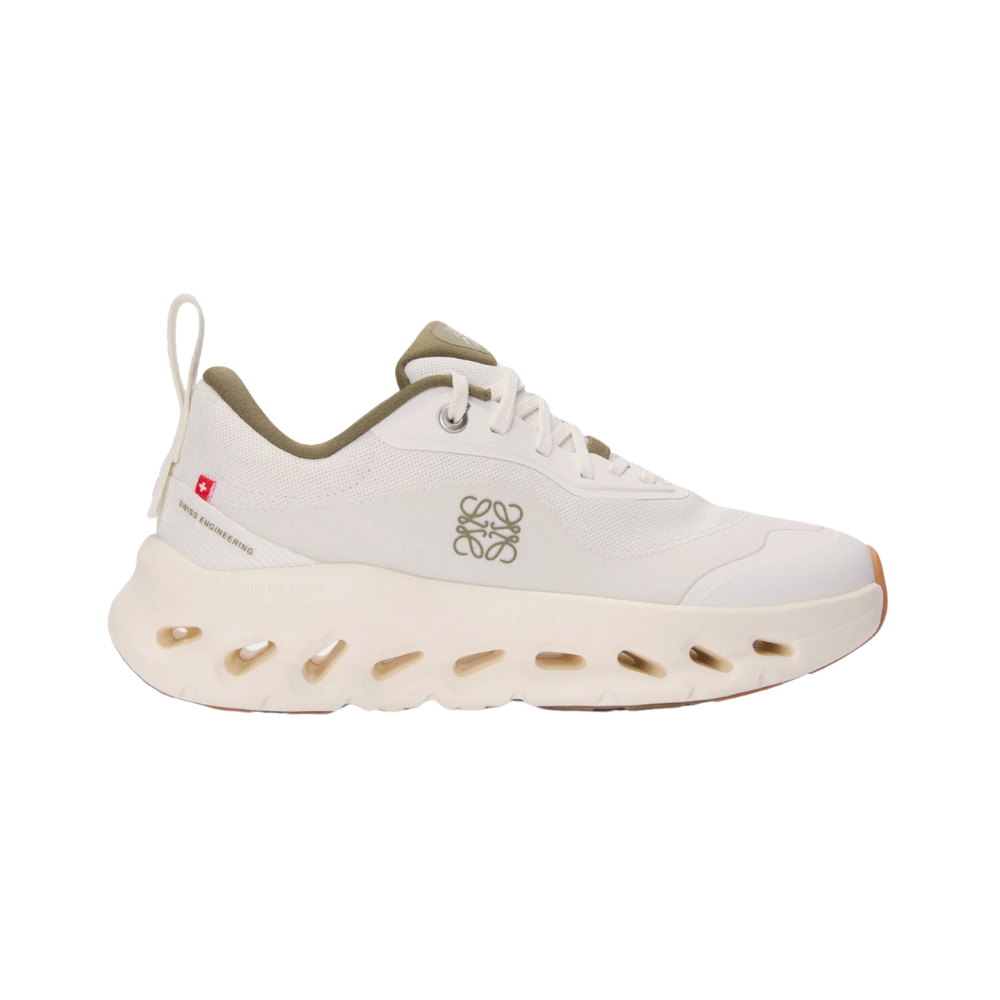 On Running Cloudtilt 2 LOEWE White Khaki Running Shoes - Lightweight & Comfortable for Women's Jogging, Gym Workouts & Daily Wear