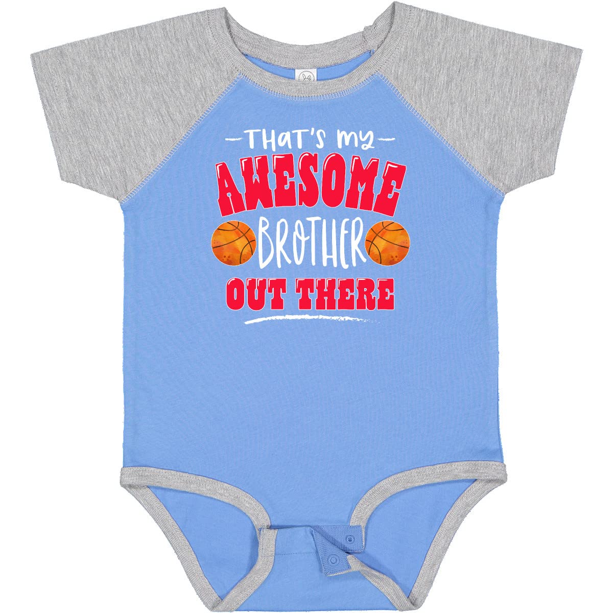 Inktastic Awesome Brother Basketball Baby Bodysuit - Perfect for Sibling Gifts