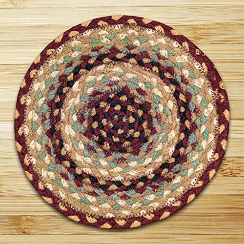 Premium Earth Rugs 48x48 Inch Non-Slip Area Rug - Soft Red Indoor/Outdoor Carpet for Living Room, Bedroom, Patio & Home Decor