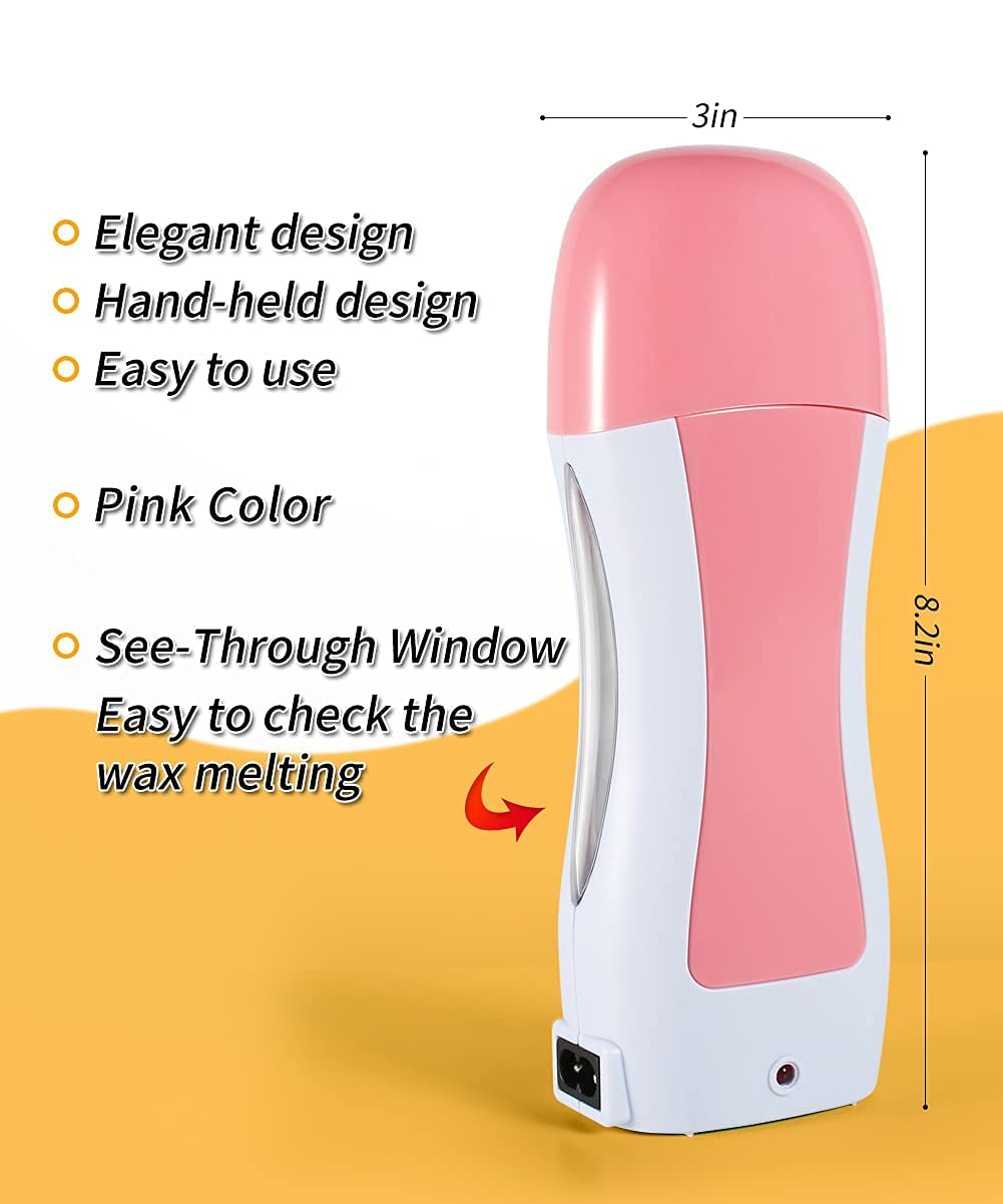 Professional Roll-On Wax Heater for Women - 230g Hair Removal Wax Machine with Precision Applicator - Perfect for Home Use, Salon, and Spa Treatments