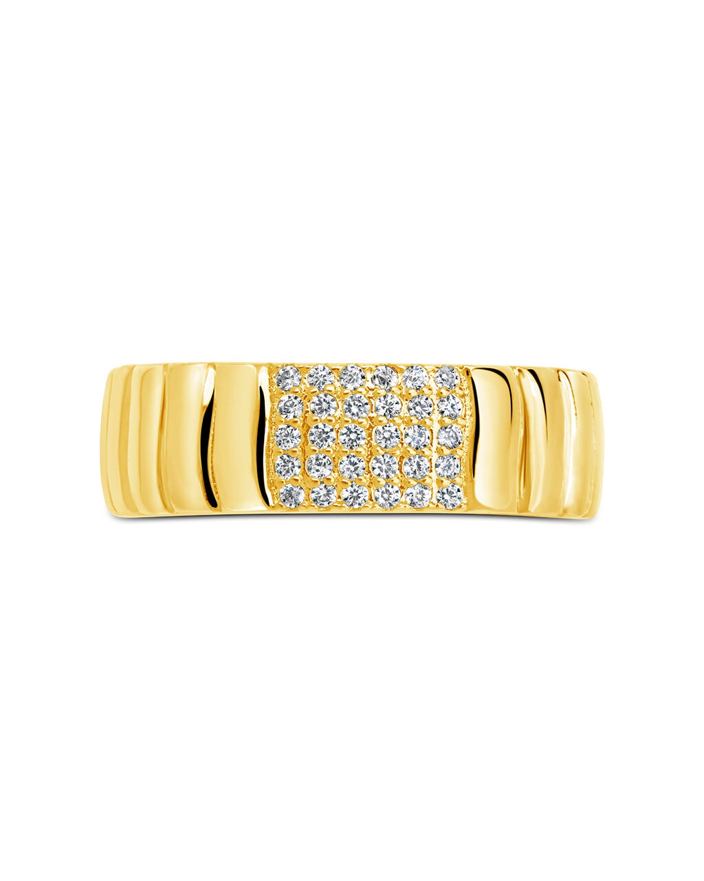 Riley CZ Textured Band Ring for Women - Elegant Cubic Zirconia Stackable Ring for Everyday Wear, Gift Giving & Special Occasions