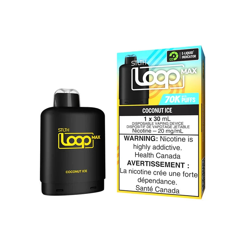 STLTH Loop MAX 70k Disposable Vape - Coconut Ice Flavor | Long-Lasting 7000 Puffs | Perfect for Travel, Parties & On-the-Go Vaping