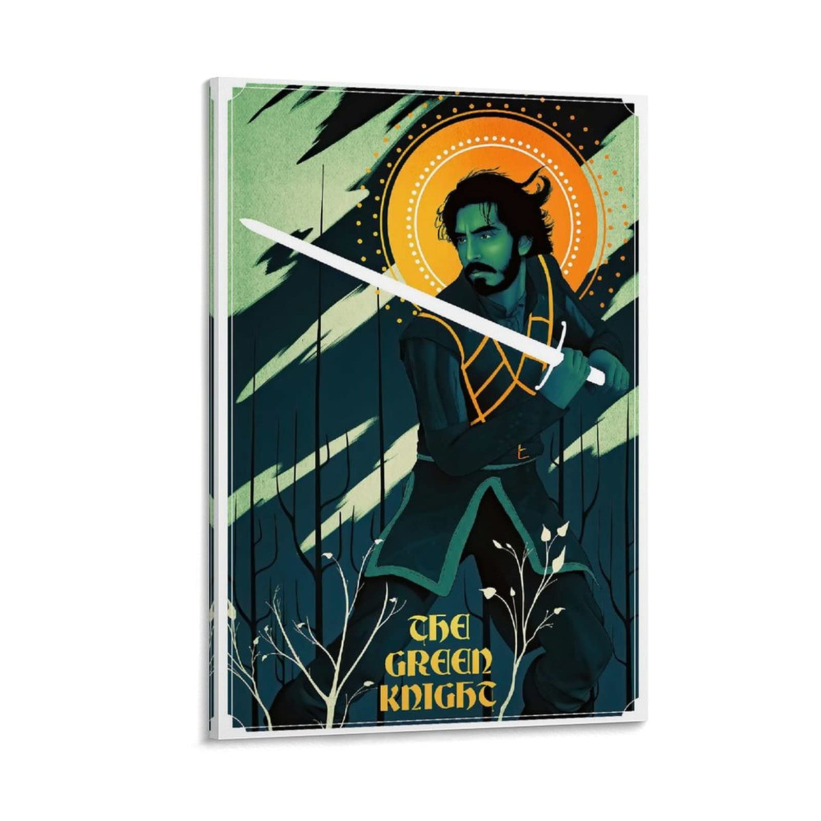 The Green Knight Movie Poster - 20x30 Inch (50x75cm) - Hitecera Premium Canvas Wall Art for Living Room, Bedroom & Office Decor - Perfect for Movie Fans & Home Aesthetic Enhancement