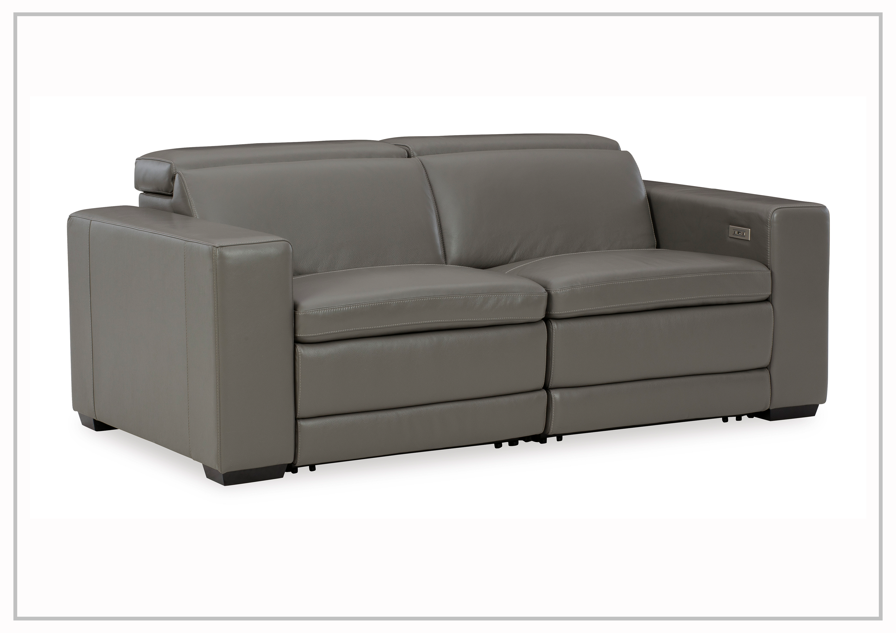 Gio Italia Titan 2-Seater Dual Power Reclining Loveseat - Genuine Leather Sofa for Living Room, Home Theater & Relaxation