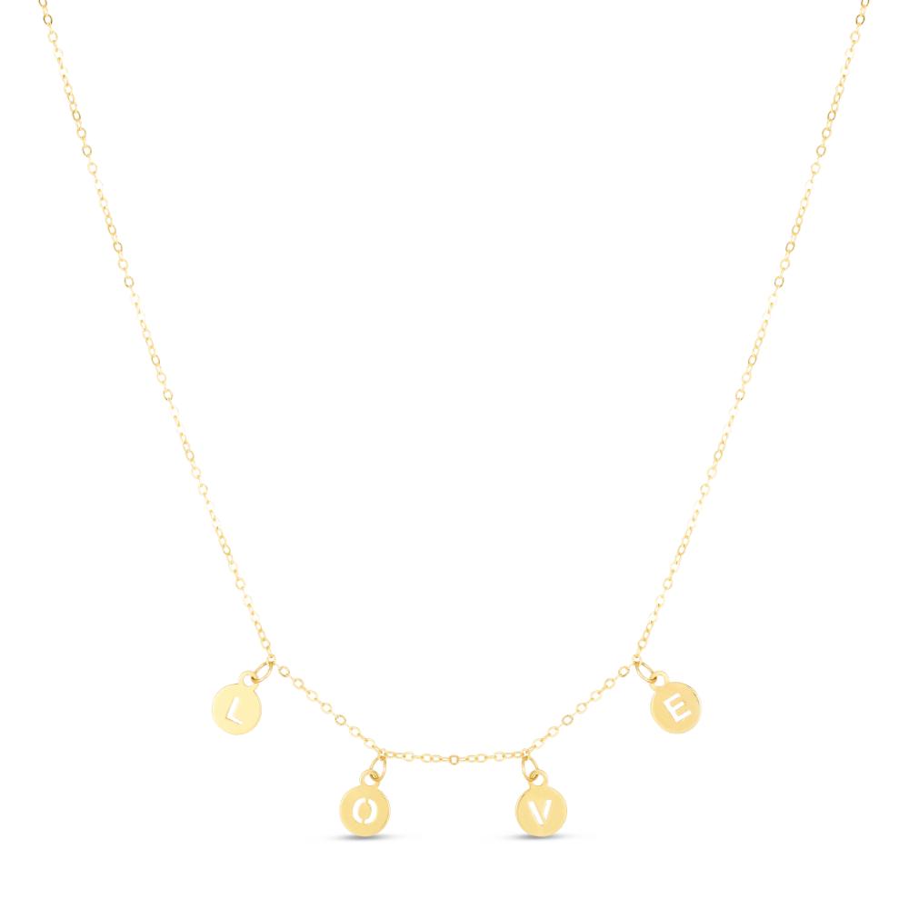 14K Gold Love Necklace for Women - Elegant Heart Pendant Jewelry Gift for Valentine's Day, Anniversary & Special Occasions