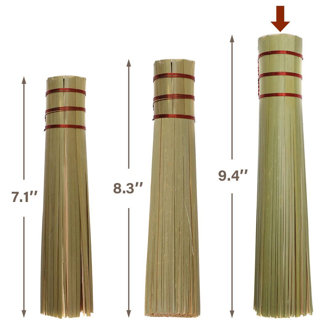 Premium Bamboo Wok Brush with Copper Coil - 9.4