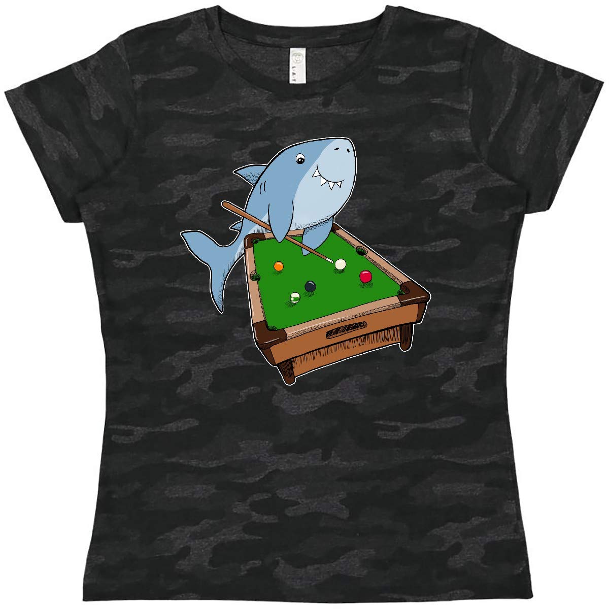Inktastic Pool Shark Women's T-Shirt - Funny Swimming & Billiards Graphic Tee - Perfect for Pool Parties, Beach Outings & Casual Wear