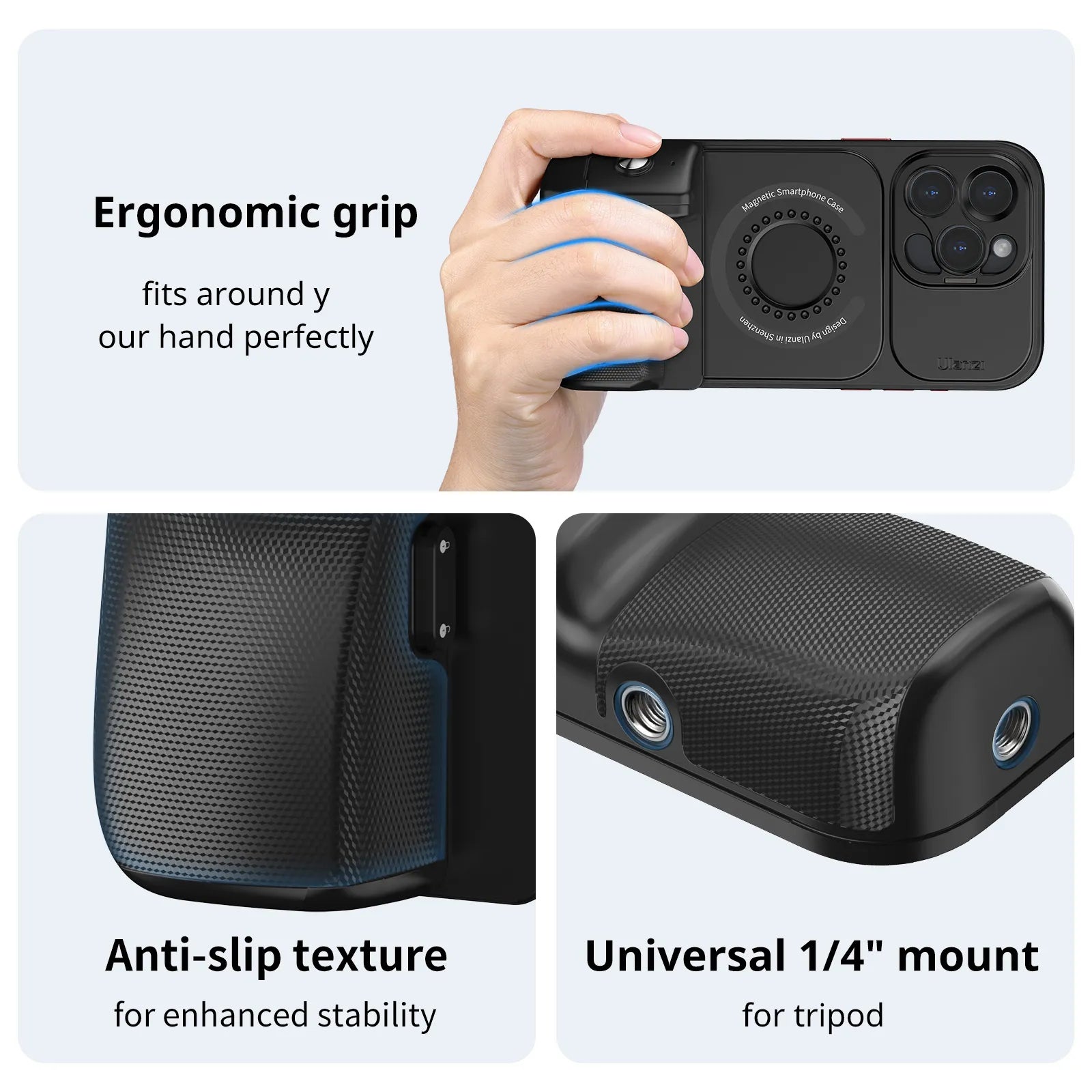 Ulanzi O LOCK Smartphone Video Stabilizer Kit for iPhone 15 Pro & Pro Max - Perfect for Vlogging, Live Streaming & Content Creation