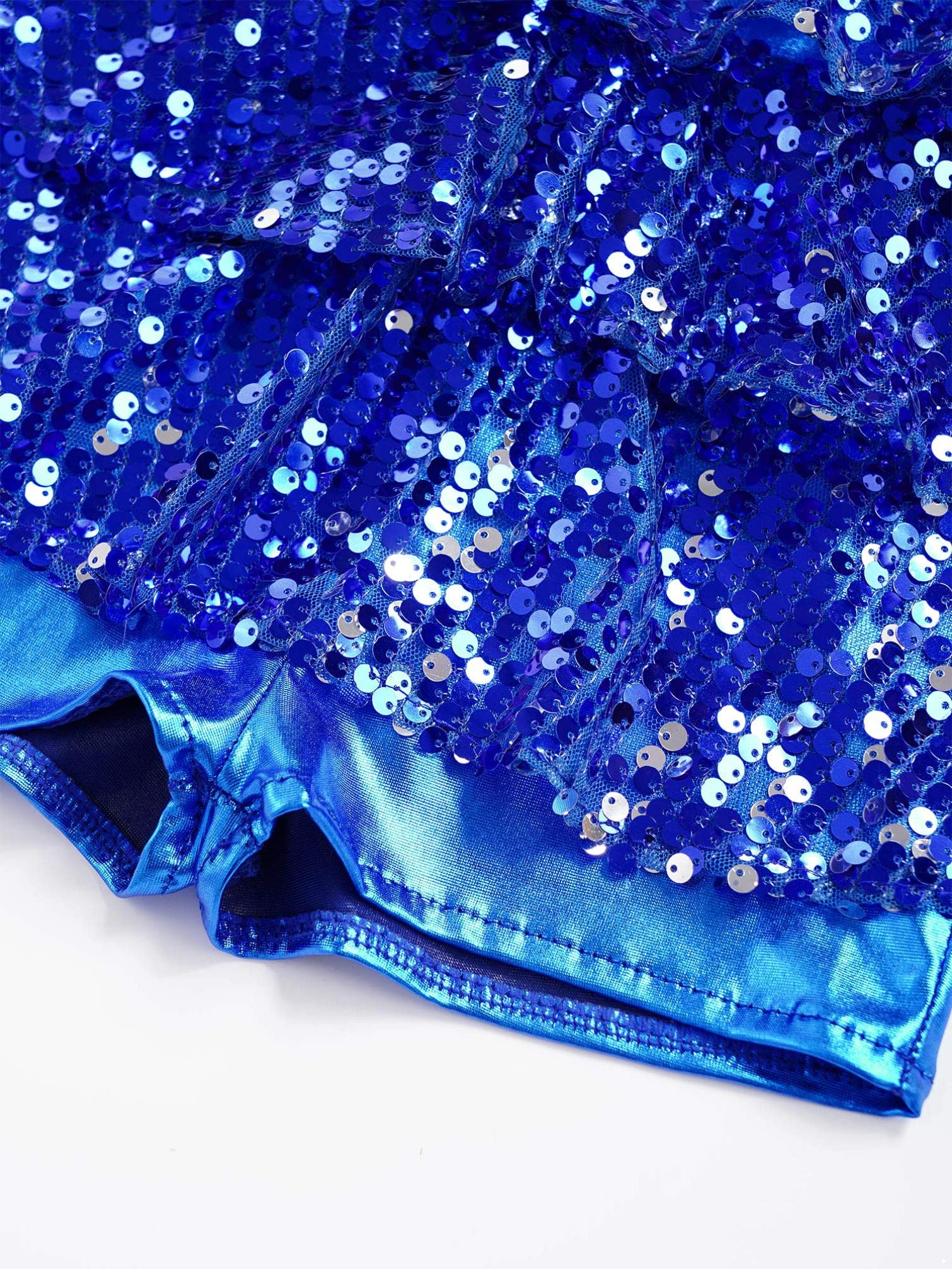 Sparkly Sequins Dance Dress for Girls - Kids Latin Ballet Salsa Samba Costume with Tassels | Perfect for Dance Competitions, Recitals & Performances
