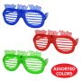 12 Pack Beistle Happy New Year LED Shutter Glasses - Party Favors for New Year's Eve Celebration, Countdown Events & Festive Gatherings
