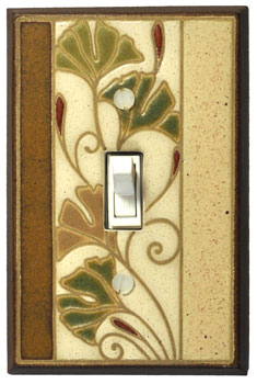 All Fired Up Single Switch Plate Cover - Decorative Ginkgo Leaf Design #FL145 - Perfect for Home Decor and Electrical Safety Upgrades