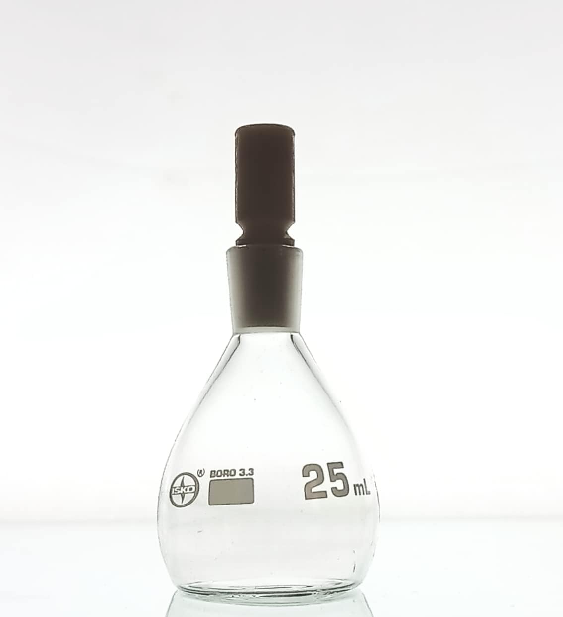 Premium ISKO® Borosilicate Glass Specific Gravity Bottle - 10ml Density Bottle with Glass Stopper | Lab Equipment for Chemistry, Physics & Jewelry Testing