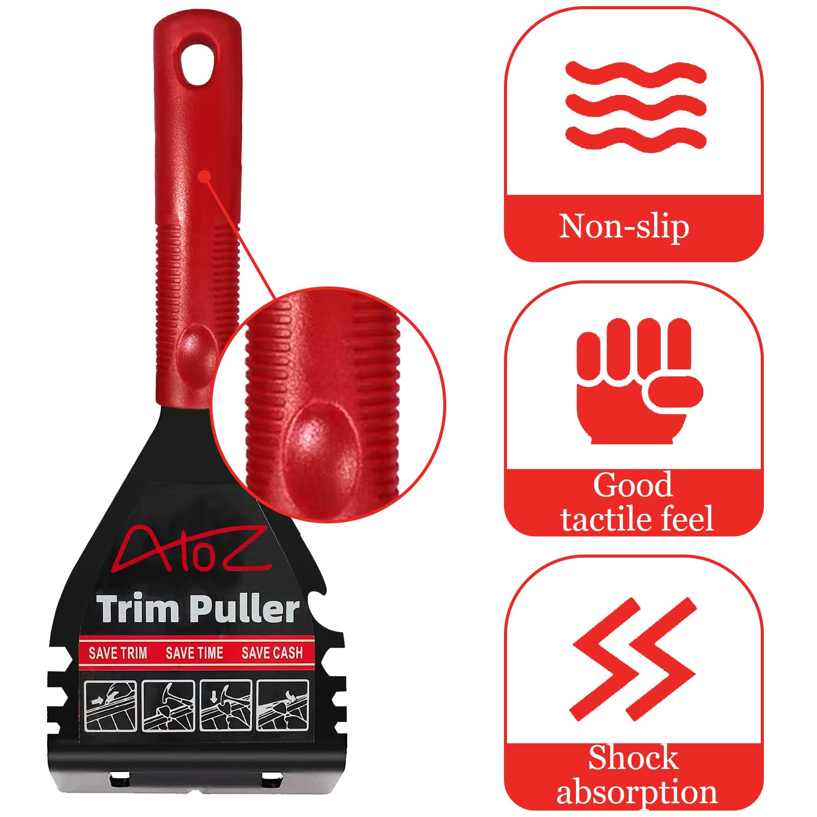 Heavy Duty Trim Puller Tool - Baseboard & Molding Removal, Pry Bar Nail Puller for Flooring, Commercial Work | Perfect for Home Renovation, DIY Projects & Professional Contractors