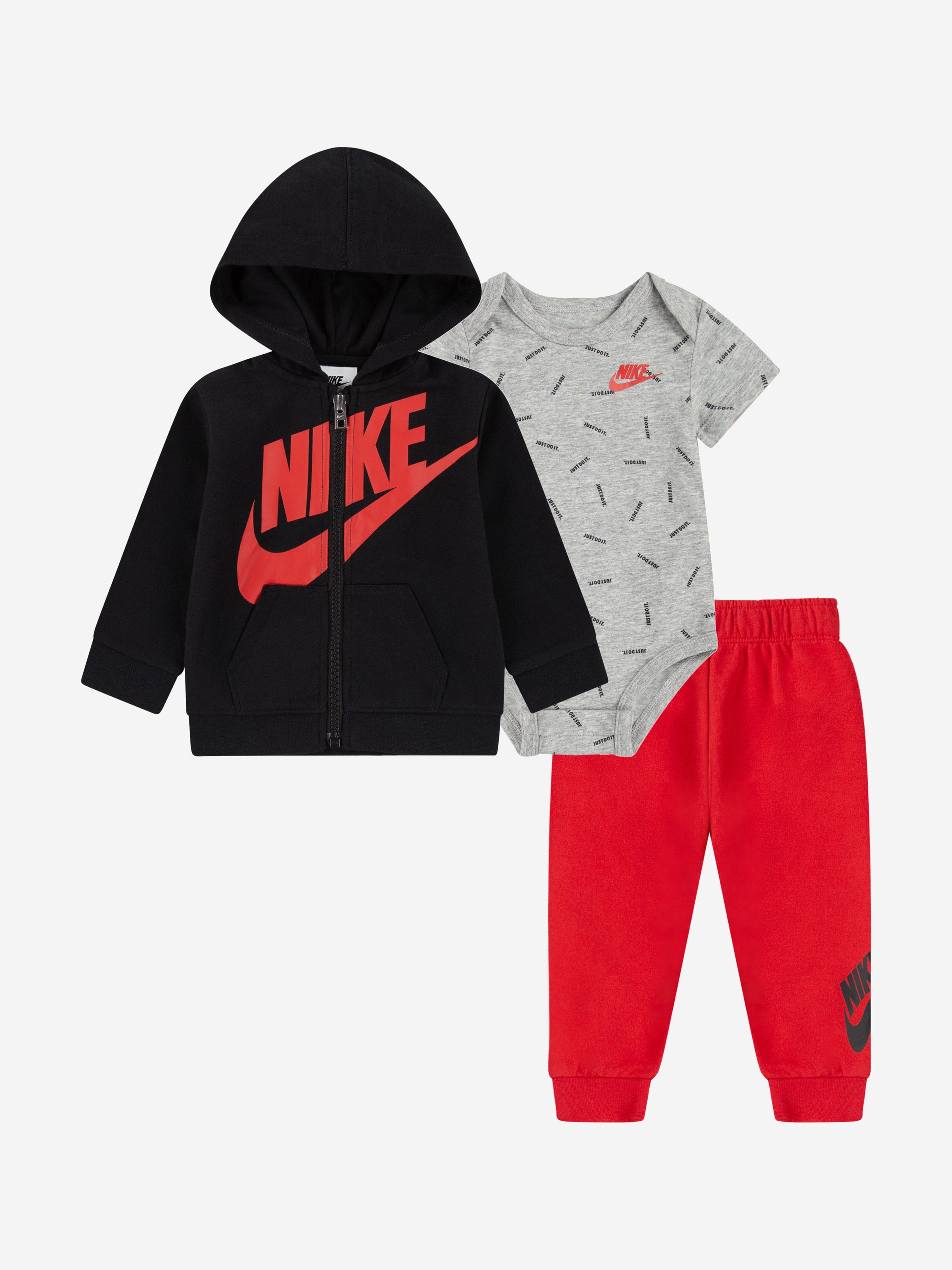 Baby Boys 3-Piece Tracksuit Set - Red Cotton Jogger Outfit for Toddlers | Playtime, Casual Wear & Family Outings