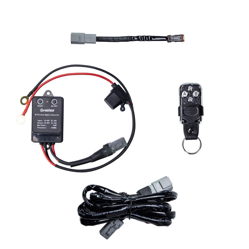 Heise Wireless RF Remote Control and Relay Harness (HE-WRRK) - Long Range Remote Switch for Home Automation, Garage Door, Lighting & Industrial Equipment