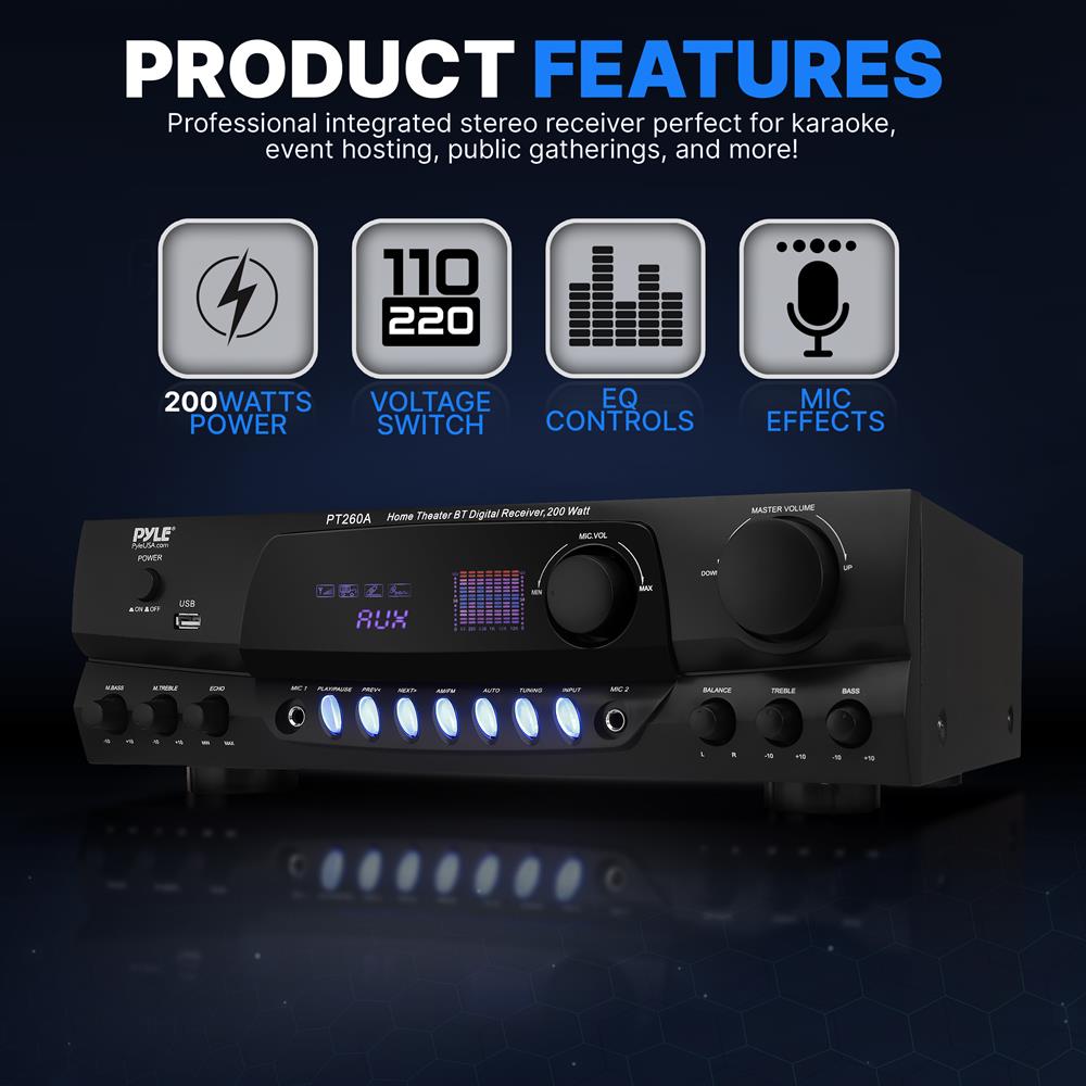 Best Home Theater Stereo Receiver System - 5.1 Channel Surround Sound with Bluetooth & HDMI - Perfect for Movie Nights & Gaming Setup