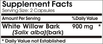 White Willow Bark Extract 900mg - 200 Capsules | Natural Pain Relief Supplement | No Additives, Non-GMO | Supports Joint & Muscle Comfort | Naturetition Brand