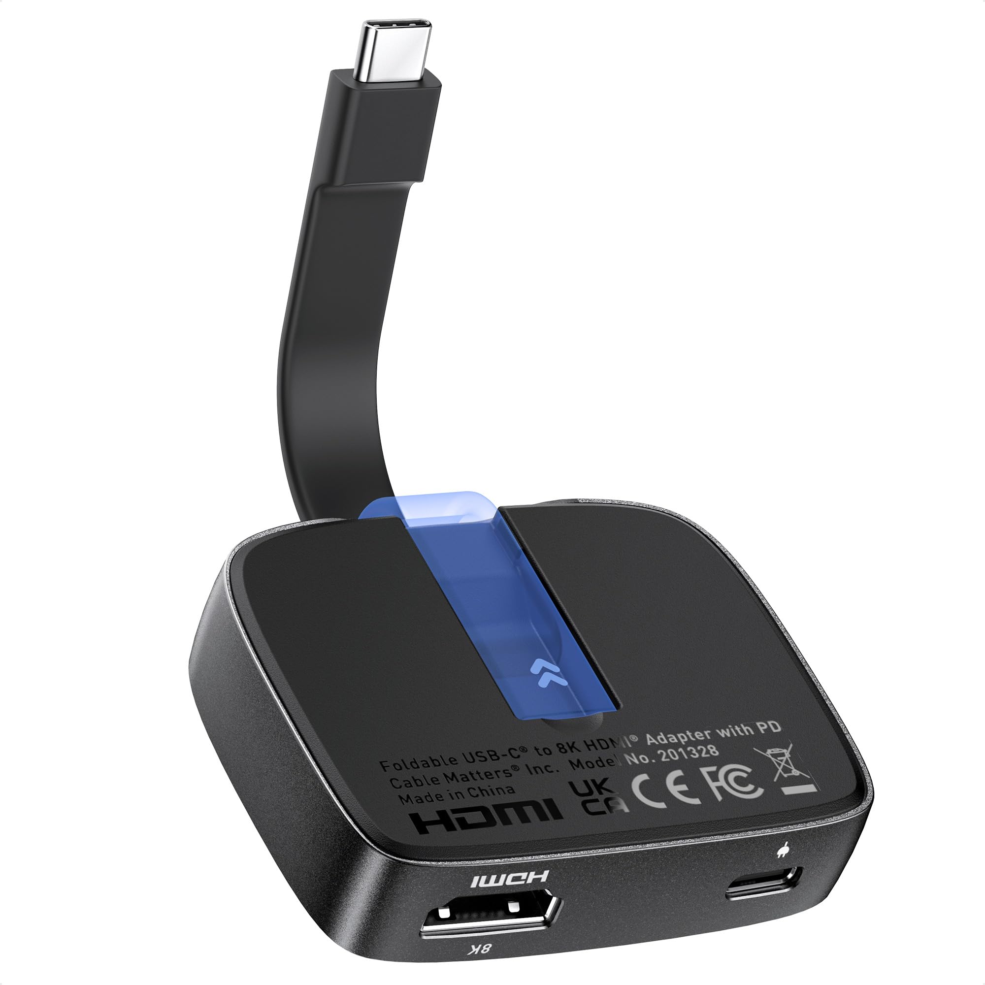Cable Matters USB C to HDMI 2.1 Adapter 48Gbps - Thunderbolt 4 & iPhone 15 Pro Max Compatible - 4K 120Hz/8K 60Hz HDR - 100W PD Charging - Perfect for MacBook, Gaming & Home Theater Setup