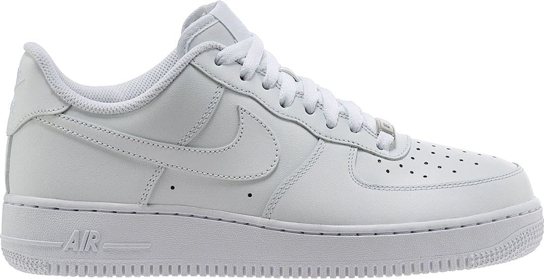 Nike Men's Air Force 1 Basketball Shoes - Classic White Sneakers for Casual Wear, Street Style & Sports Performance | Perfect for Everyday Use, Gym & Urban Fashion