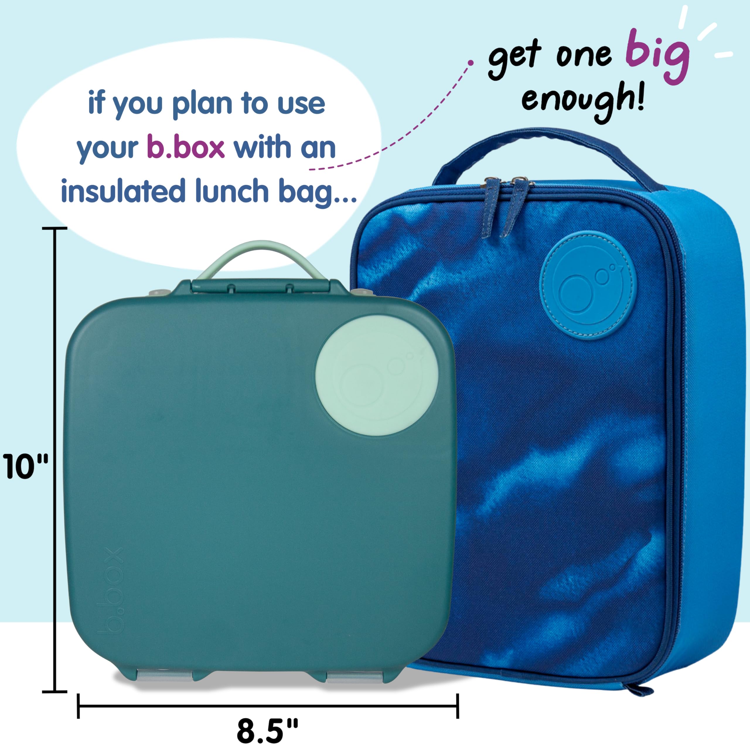 Bento Lunch Box for Kids - Large 8.5 Cup Capacity with 4 Compartments (2 Leak-Proof), Removable Divider & Gel Pack | Perfect for School, Picnics & Travel | Ideal for Big Eaters Age 3+ | Durable Kids Lunch Container