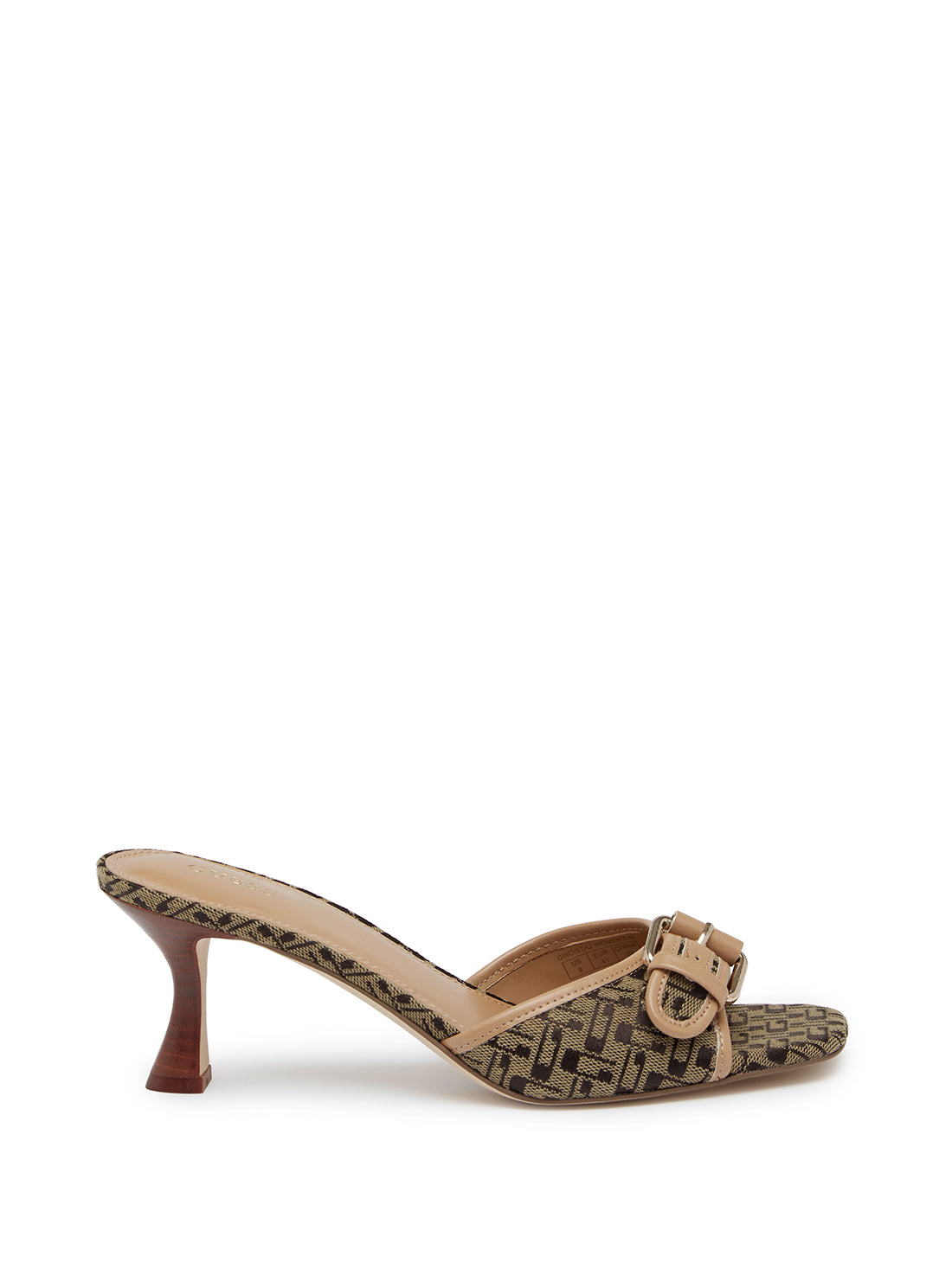 Distressed Brown Leather Kitten Heels with Logo - Comfortable Low Heel Pumps for Women | Perfect for Office, Parties & Casual Outings