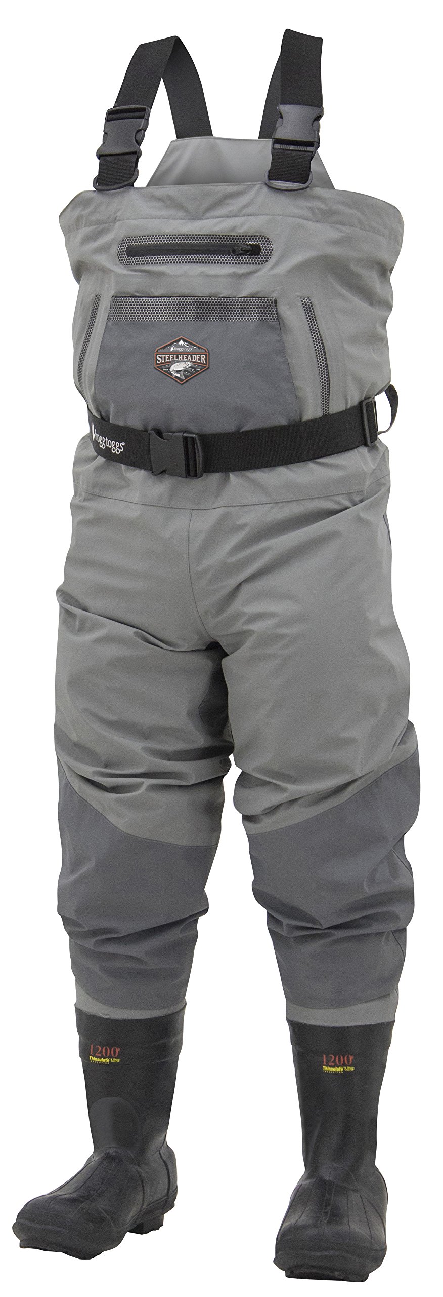 FROGG TOGGS Steelheader Reinforced Nylon Breathable & Insulated Bootfoot Wader - Felt or Cleated Soles for Fly Fishing & Cold Weather Water Sports