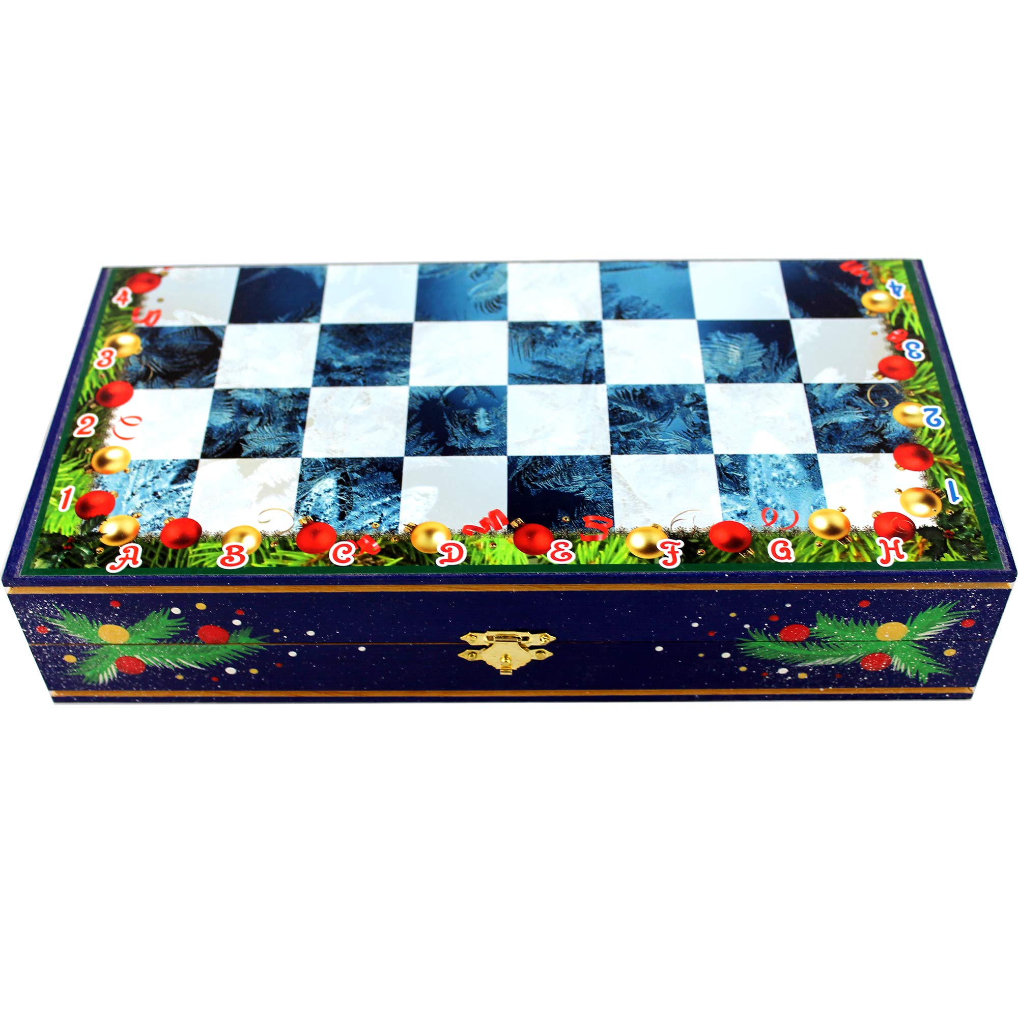 Premium Wooden Chess Set - Classic Christmas Chess Board Game for Adults & Kids - Perfect for Holiday Gifts, Family Game Nights & Indoor Entertainment