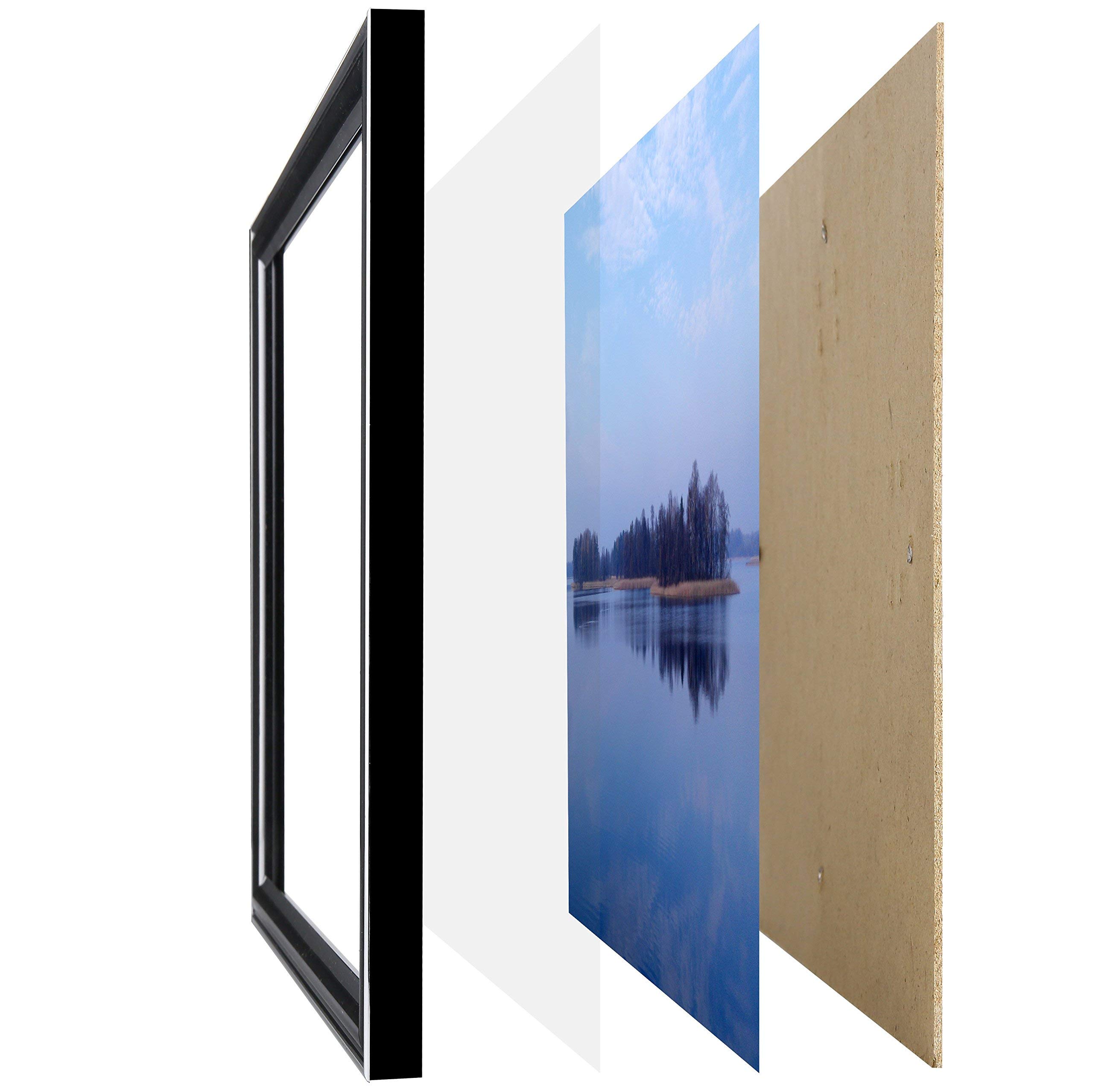 12x16 Picture Frame - Black & Silver Poster Frame for Photos, Certificates, Awards & Medals | 1 Pack | Perfect for Home Decor, Office Display & Gift Giving