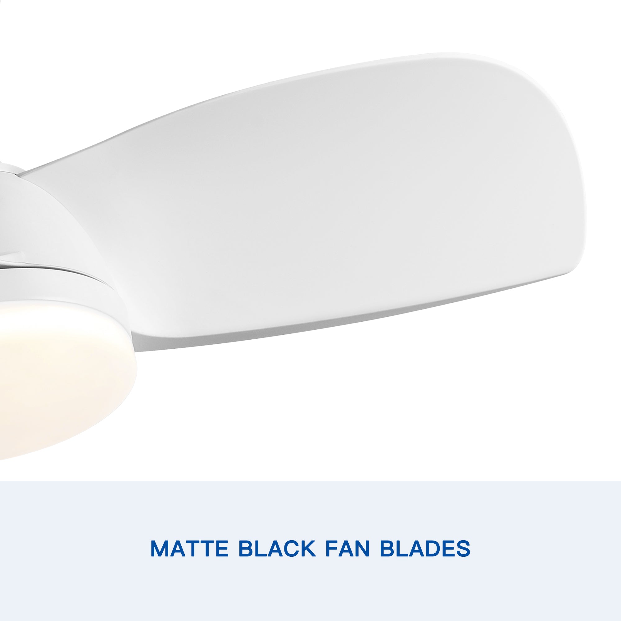 28 Inch Integrated LED Ceiling Fan with White ABS Blades - Energy Efficient Cooling & Lighting for Bedroom, Living Room, and Office Spaces