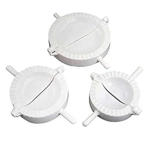 WARESHARK 3-Piece Dumpling Maker Set - Pastry Press, Dough Mould for Dim Sum, Empanadas & Calzones | Perfect for Homemade Asian & Italian Cuisine