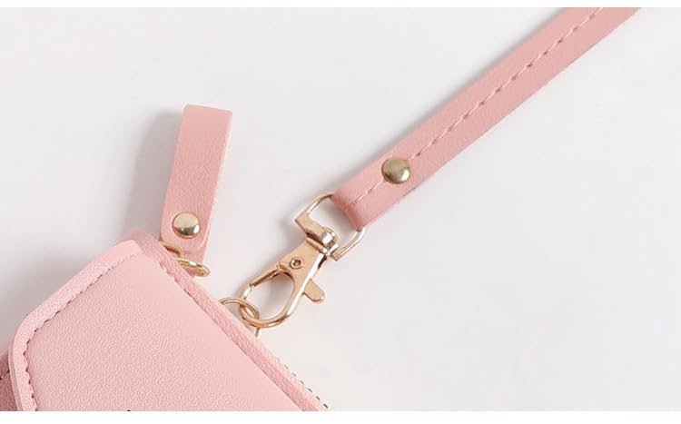 MOCA Women's Crossbody Sling Bag with Phone Holder - Stylish Wallet Purse Clutch for Women & Girls (Pink) | Perfect for Everyday Use, Travel, Shopping & Parties