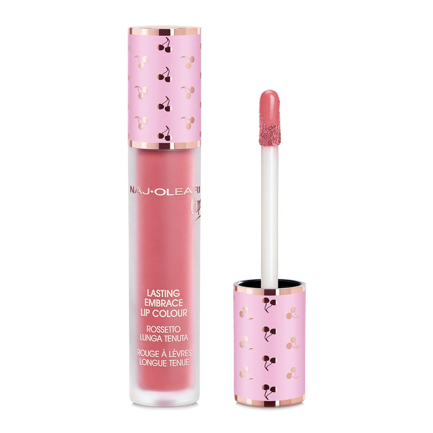 NAJ-OLEARI Long Lasting Lipstick - Moisturizing Matte Lip Color, 03 Rosa Litchi for Women | All-Day Wear for Work, Date Night & Special Occasions