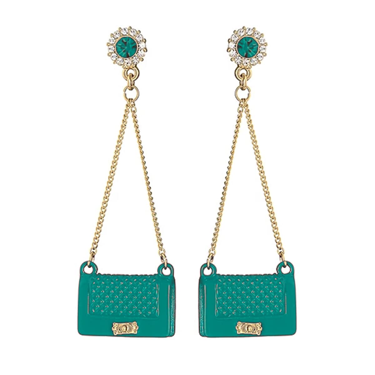 Elegant Women's Long Chain Tassel Handbag Earrings - Stylish Dangle Drop Jewelry for Girls & Ladies - Perfect for Parties, Dating & Shopping Accessories