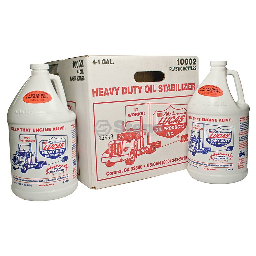 LUCAS OIL 10002 Heavy Duty Oil Stabilizer - 4 Pack (1 Gallon Each) | Engine Protection & Performance Booster for Cars, Trucks & Motorcycles