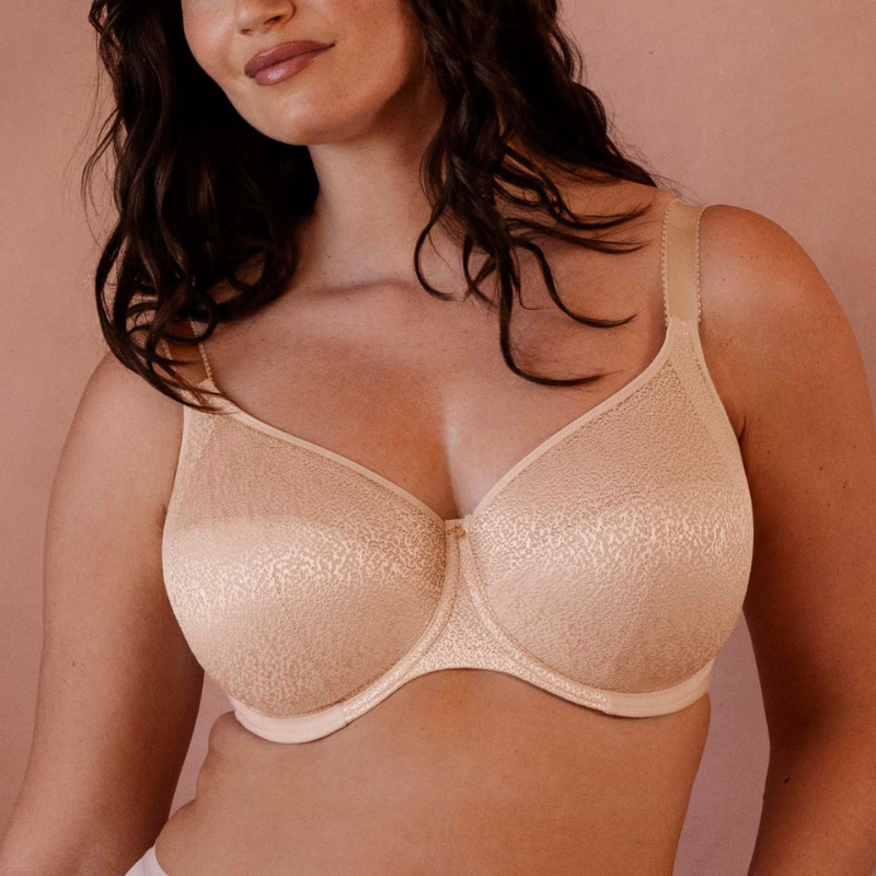 Fantasie Demure Non Padded Bra - Natural Beige Lace Underwire Full Coverage Bra for Women | Comfortable Everyday Wear & Special Occasions