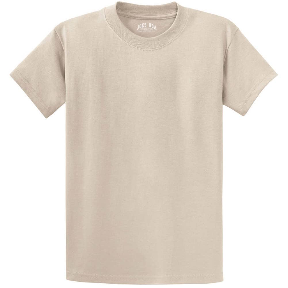Joe's USA Men's Heavyweight 6.1-Oz 100% Cotton T-Shirt - Regular, Big & Tall Sizes - Comfortable Casual Wear for Everyday, Gym & Outdoor Activities
