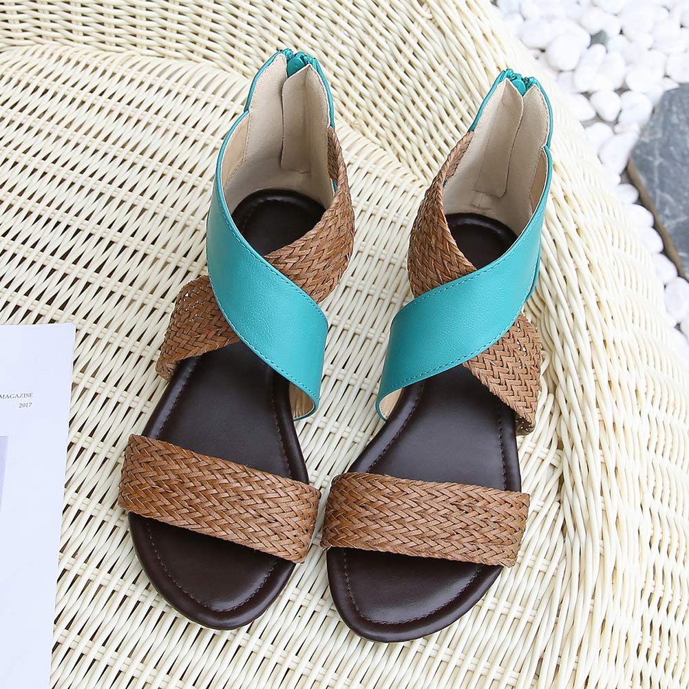 Best Women's Open Toe Gladiator Sandals - Criss Cross Design Summer Fashion Sandals for Beach, Vacation & Casual Wear