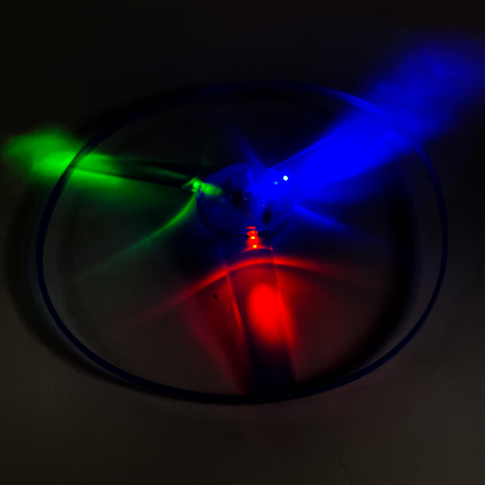 Glowing LED Flying UFO Toy - Pack of 12 | Light Up Spinning Disc for Outdoor Play, Party Favors & Nighttime Fun